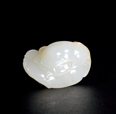 清  白玉瓜果把件拍卖价格