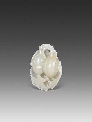 清  白玉瓜果坠拍卖价格