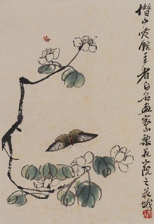 齐白石 花蛾 木版水印拍卖价格