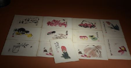 齐白石木版水印一批 荣宝斋木版水印拍卖价格