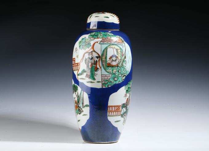 清晚期清晚·洒蓝开窗五彩人物故事图冬瓜盖罐是否有收藏价值2024年12月12日-唐珍收藏