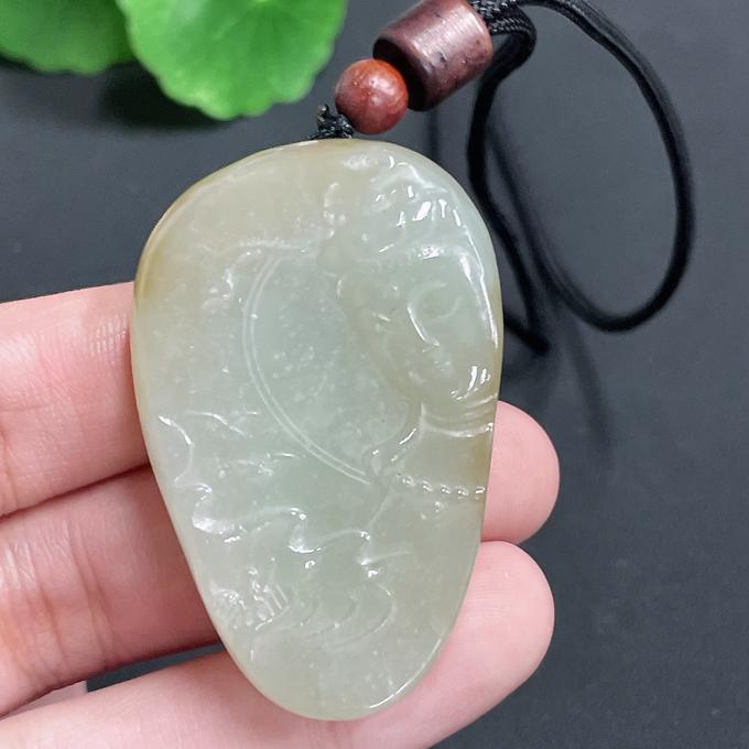 天然和田玉观音挂件鉴定结果2025年01月03日-唐珍收藏